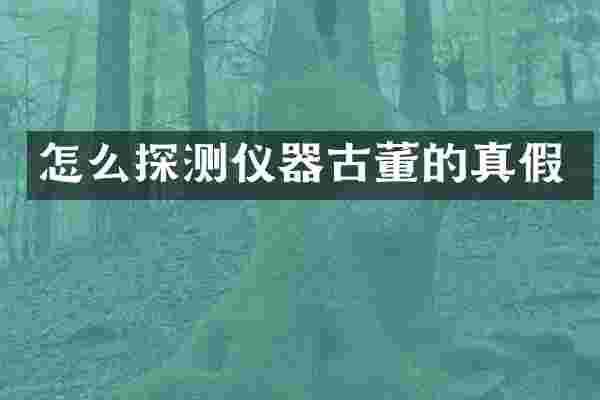 怎么探测仪器古董的真假