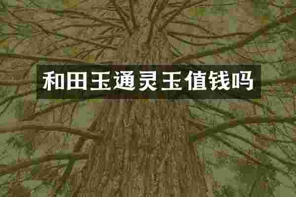 和田玉通灵玉值钱吗