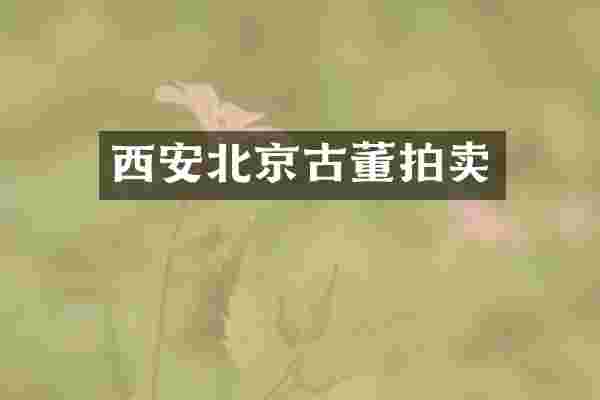 西安北京古董拍卖