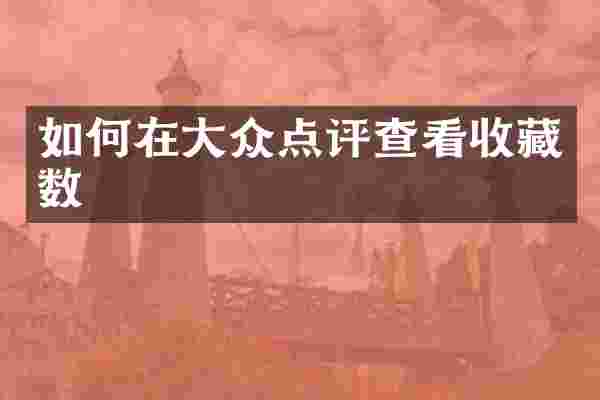 如何在大众点评查看收藏数