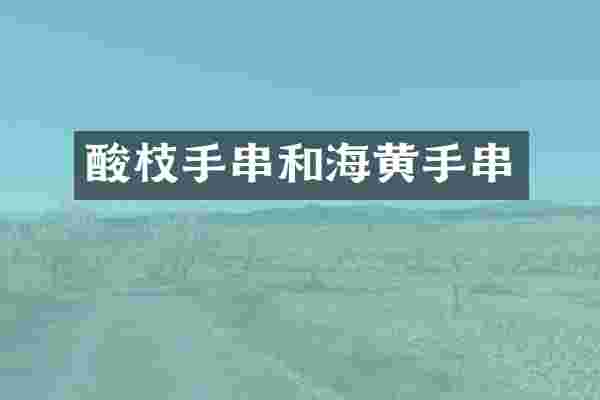 酸枝手串和海黄手串