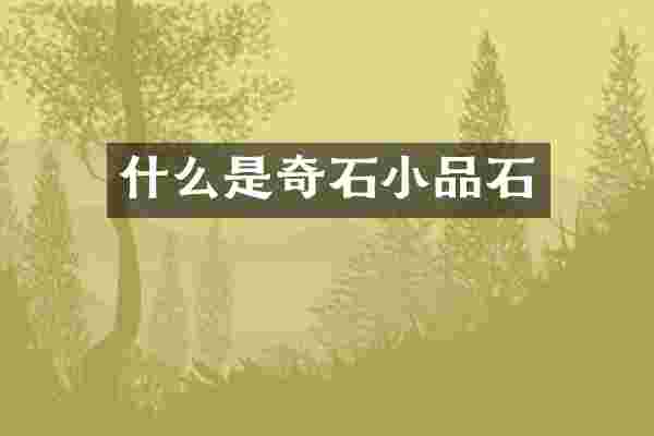 什么是奇石小品石