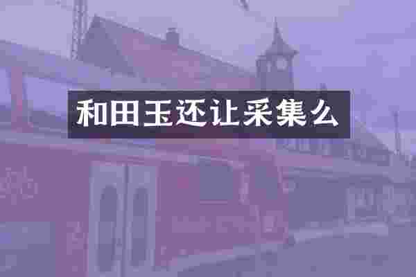 和田玉还让采集么