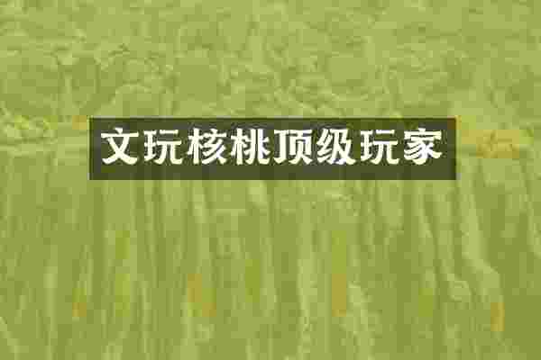 文玩核桃顶级玩家