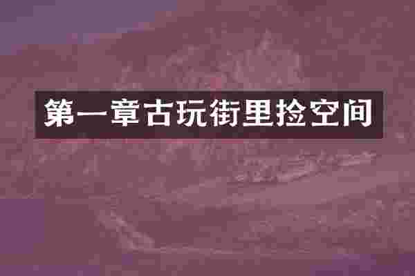 第一章古玩街里捡空间