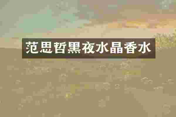 范思哲黑夜水晶香水
