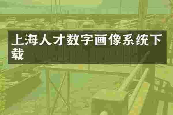 上海人才数字画像系统下载