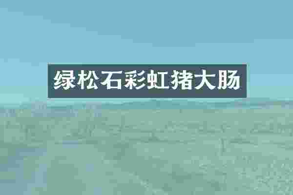 绿松石彩虹猪大肠