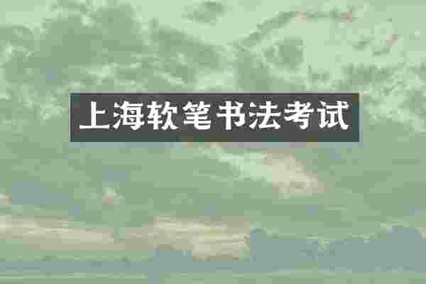上海软笔书法考试
