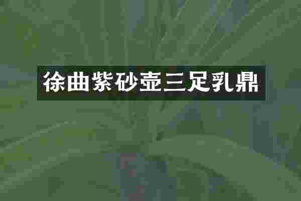 徐曲紫砂壶三足乳鼎