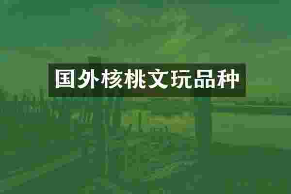 国外核桃文玩品种