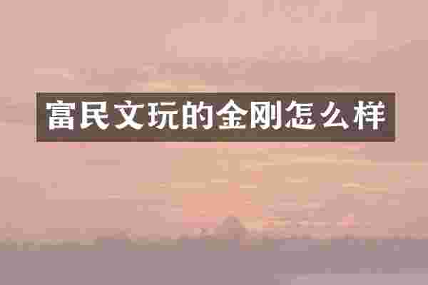 富民文玩的金刚怎么样