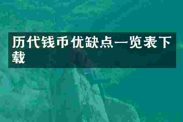 历代钱币优缺点一览表下载