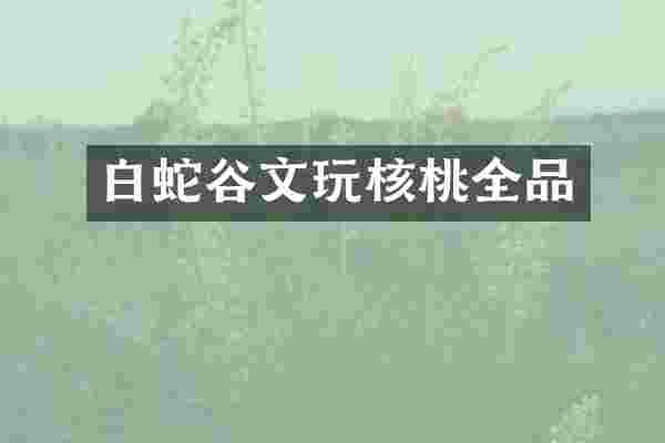白蛇谷文玩核桃全品