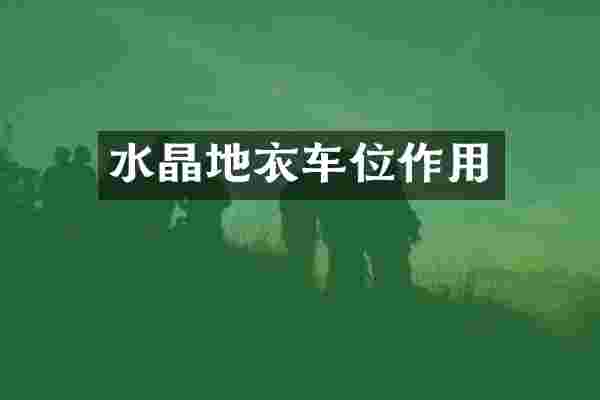 水晶地衣车位作用