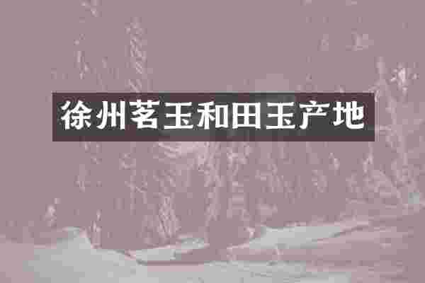 徐州茗玉和田玉产地
