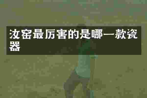 汝窑最厉害的是哪一款瓷器