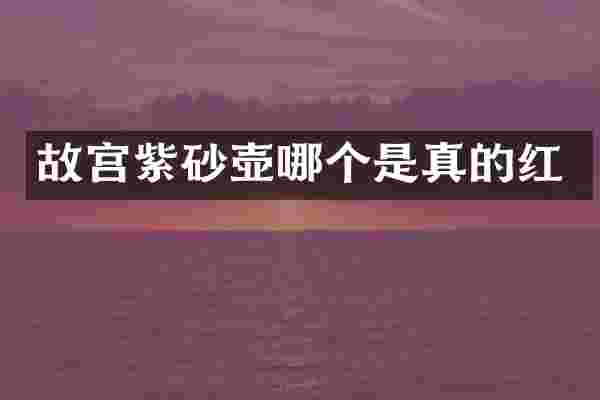 故宫紫砂壶哪个是真的红