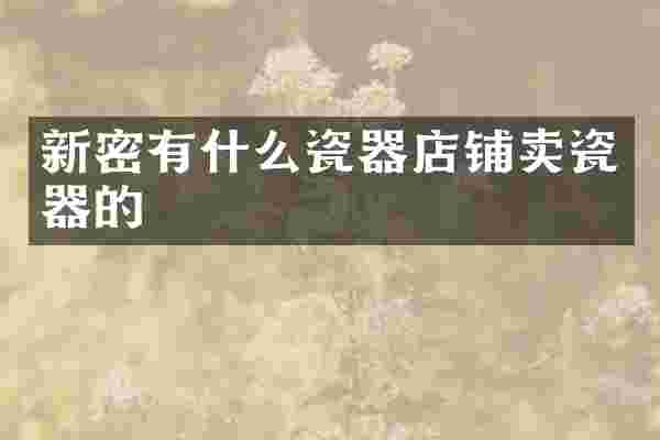 新密有什么瓷器店铺卖瓷器的