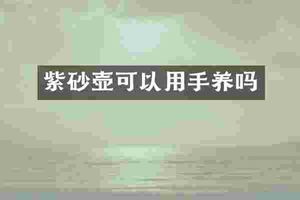 紫砂壶可以用手养吗