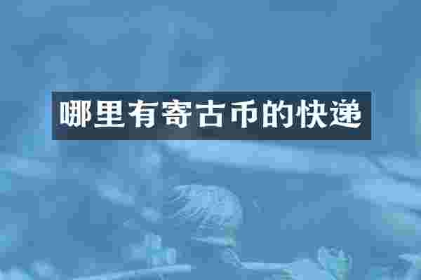 哪里有寄古币的快递