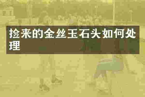 捡来的金丝玉石头如何处理