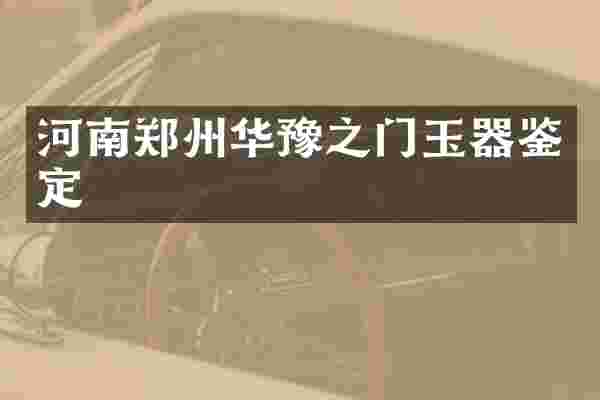 河南郑州华豫之门玉器鉴定