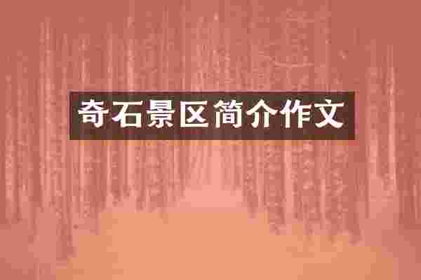 奇石景区简介作文