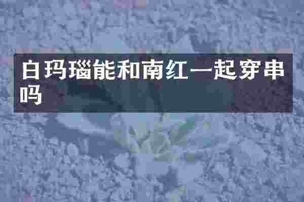 白玛瑙能和南红一起穿串吗