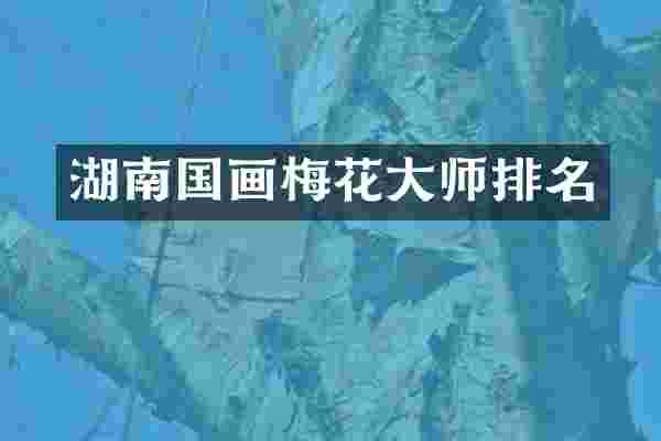 湖南国画梅花大师排名