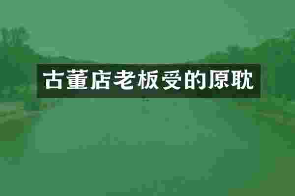 古董店老板受的原耽