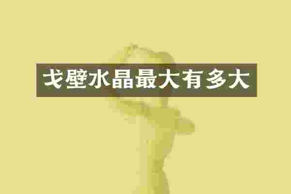 戈壁水晶最大有多大