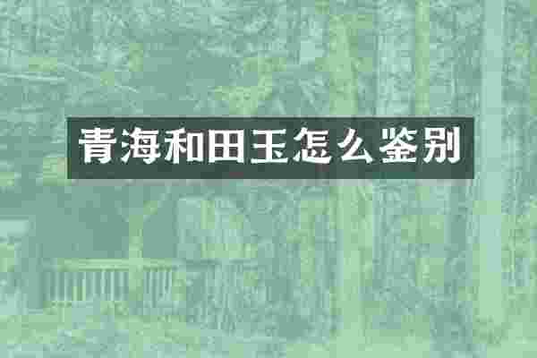 青海和田玉怎么鉴别