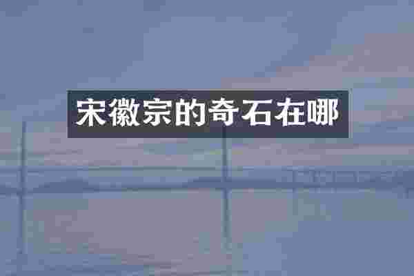 宋徽宗的奇石在哪