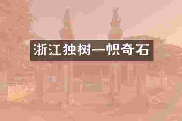 浙江独树一帜奇石