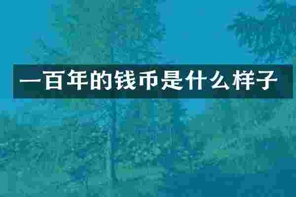 一百年的钱币是什么样子