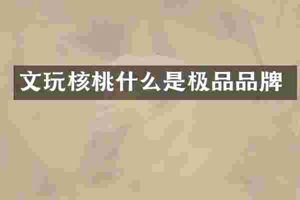 文玩核桃什么是品牌
