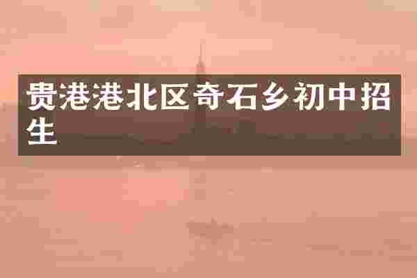 贵港港北区奇石乡初中招生