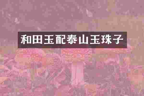 和田玉配泰山玉珠子