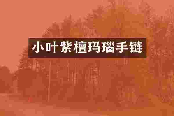 小叶紫檀玛瑙手链
