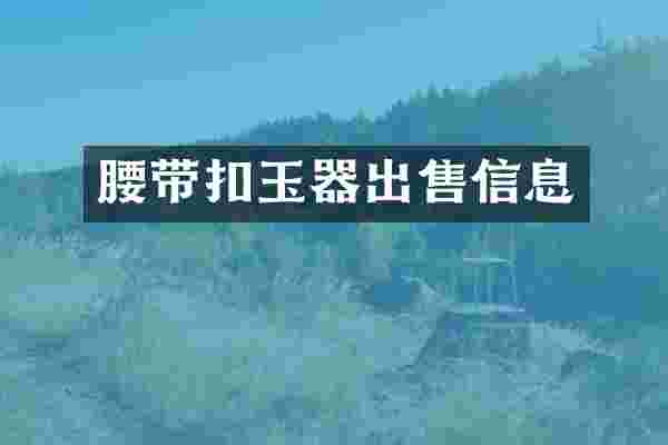 腰带扣玉器出售信息