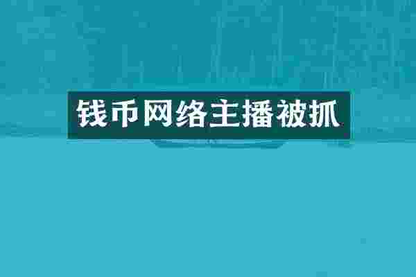 钱币网络主播被抓