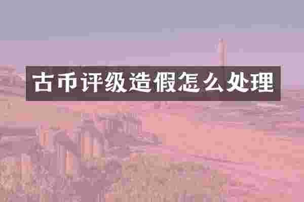 古币评级造假怎么处理