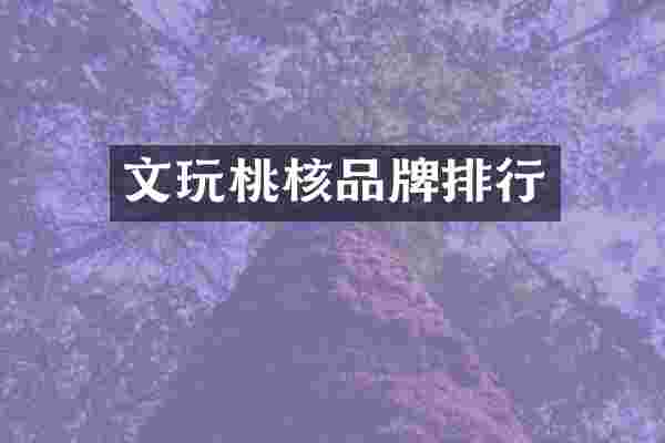 文玩桃核品牌排行