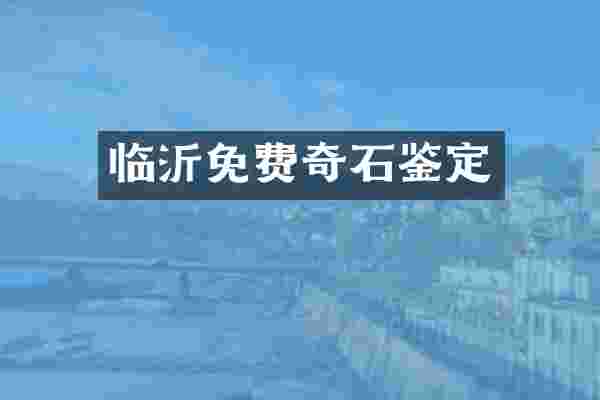 临沂免费奇石鉴定