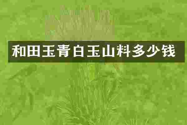 和田玉青白玉山料多少钱