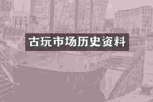 古玩市场历史资料