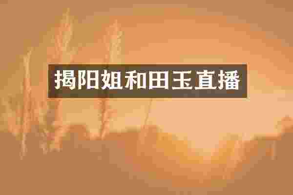 揭阳姐和田玉直播