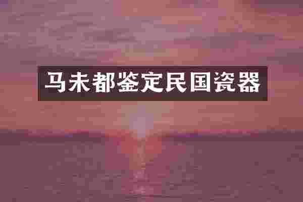 马未都鉴定民国瓷器