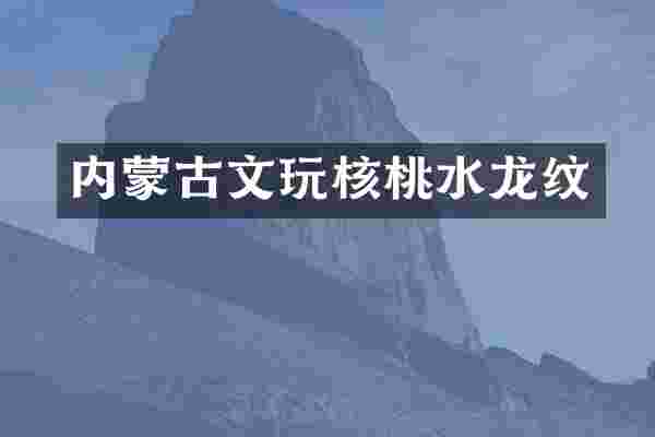 内蒙古文玩核桃水龙纹